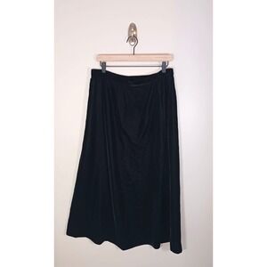 Vintage Witchy Whimsigoth Goth Velvet Women's Talbots Midi Skirt Size 14P